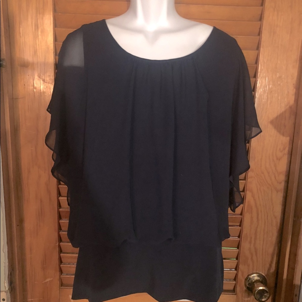 COPY - 2/$10 STYLE and CO blue blouse size 2X fits smaller